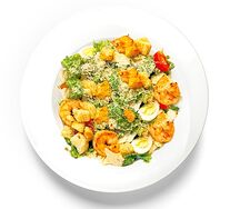 Салат Цезарь с креветками