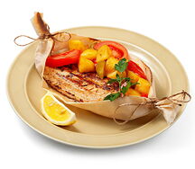 Филе горбуши с овощами