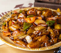 Баклажаны в кисло-сладком соусе