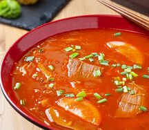 Суп томатный с говядиной (китайский борщ)