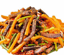 Говядина с картофелем фри