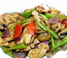 Куриное филе с грибами шиитаке