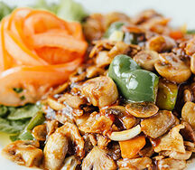 Свинина с шампиньонами