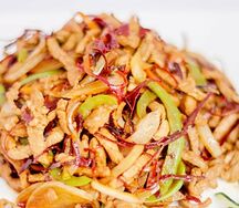 Филе соломкой с красным перцем