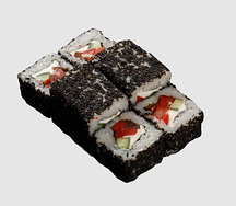 Овощной ролл в черном кунжуте 8 шт