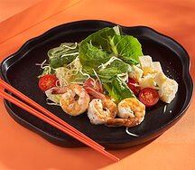 Салат Цезарь с креветками