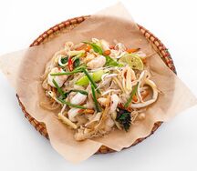 Лапша с креветками