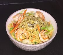 Сомен с креветками