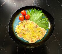 Запеченное филе с помидорами и грибами