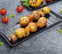 Картофель с черри и салом