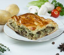 Пирог с картофелем и грибами