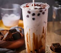 Айс-латте с тапиокой