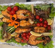 Шашлык из форели на мангале