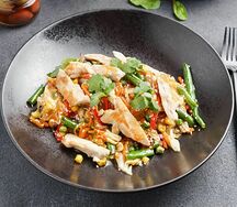 С курицей