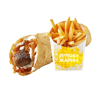 Рубстер по-Ленинградски и картофель фри