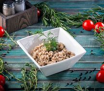 Зеленая гречка с хрустящим луком