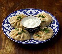 Манты с овощами
