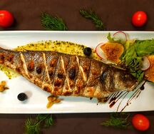 Сибас на мангале