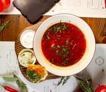 Борщ Украинский с пампушками