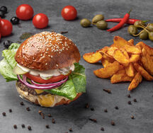 Бургер из мраморной говядины