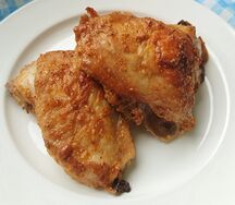 Куриное бедро жареное