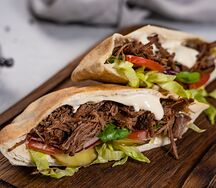Арабская шаурма с томленной говядиной