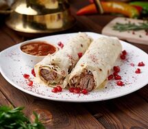 Люля-кебаб из курицы в лаваше бурум-дурум