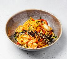 Wok с креветками