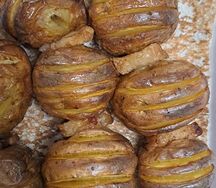 Картофель с курдюком на мангале