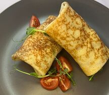 Блины с ветчиной и сыром
