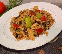 Курица с шампиньонами