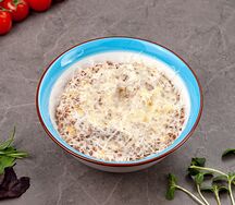 Гречка с трюфельным маслом, пармезаном и сливочным соусом