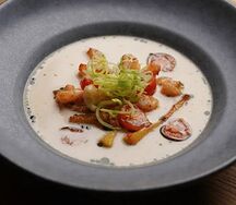 Сливочный суп с креветками