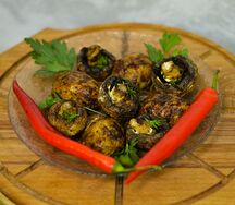 Грибы на мангале