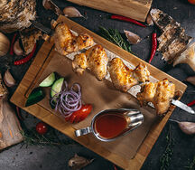 Куриные крылышки на углях