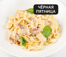 Феттучини с беконом в сливочном соусе Чп