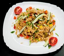 Тяхан с курицей