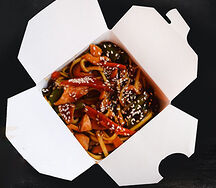 Вок с лососем