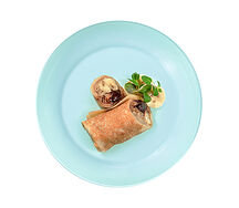 Блинчик с бананом и шоколадом