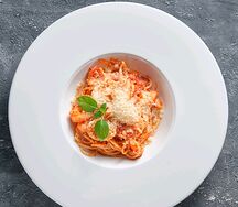 Спагетти с креветками