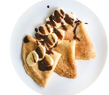 Блинчики с нутеллой и бананом