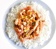 Фрикасе из куриного филе с рисом