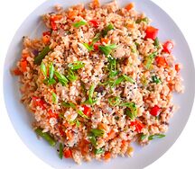 Тяхана с курицей и овощами