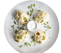 Манты с цыплёнком и картофелем