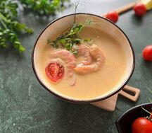 Крем-суп с креветками