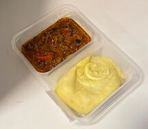 Говядина по-грузински с картофельным пюре