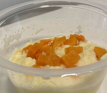 Каша пшенная с карамелизированной тыквой и сливочным маслом