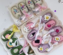 Комбо №3 Эскимо в стиле комикс, зеленые, единороги