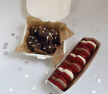 Набор комбо №8 Пирожное Картошка и макарун Сердце