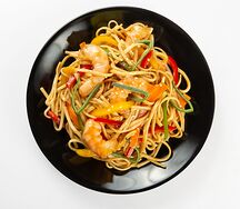 Вок Лапша с тигровыми креветками